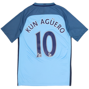 2016-17 Manchester City Camiseta Local Kun Aguero #10 - 9/10 - (S)