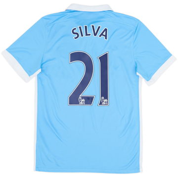 2015-16 Manchester City Camiseta Local Silva #21 - 8/10 - (S)
