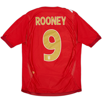 2006-08 England Away Shirt Rooney #9 - 7/10 - (M)