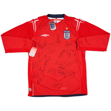 2004-06 England Squad Signed Away L/S Shirt (L)