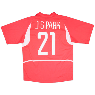 2002-03 South Korea Home Shirt J.S.Park #21 - 9/10 - (L)