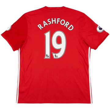 2016-17 Manchester United Home Shirt Rashford #19 - 10/10 - (XL)