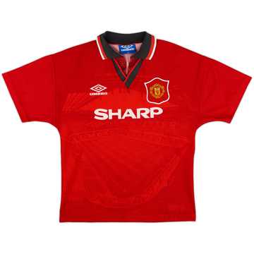 1994-96 Manchester United Home Shirt - 7/10 - (L.Boys)