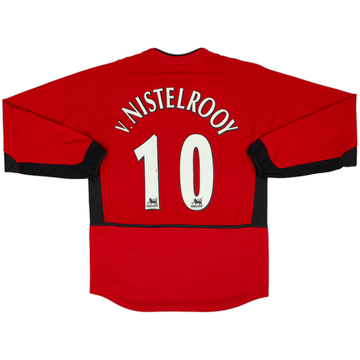 2002-04 Manchester United Home L/S Shirt v.Nistelrooy #10 - 7/10 - (M)