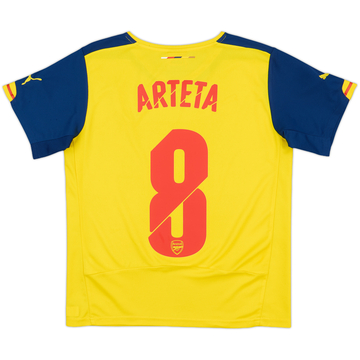 2014-15 Arsenal Away Shirt Arteta #8 - 7/10 - (L.Boys)
