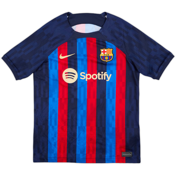 2022-23 Barcelona Home Shirt - 8/10 - (L.Boys)