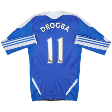 2011-12 Chelsea TechFit Player Issue Home L/S Shirt Drogba #11 - 6/10 - (M)