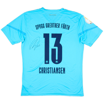 2021-22 Greuther Furth Match Issue Signed DFB-Pokal Third Shirt Christiansen #13