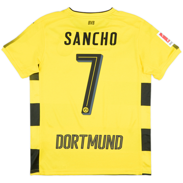 2017-18 Borussia Dortmund Home Shirt Sancho #7 - 9/10 - (XL.Boys)
