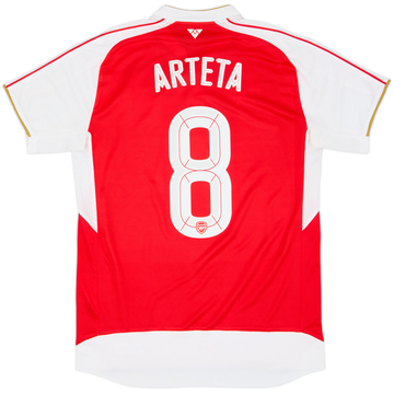 2015-16 Arsenal Home Shirt Arteta #8 - 8/10 - (M)