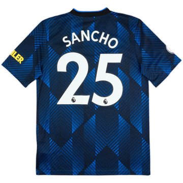 2021-22 Manchester United Third Shirt Sancho #25 - 9/10 - (XL.Boys)
