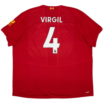 2019-20 Liverpool Home Shirt Virgil #4 - 6/10 - (3XL)