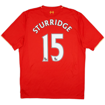 2015-16 Liverpool Home Shirt Sturridge #15 - 7/10 - (L)