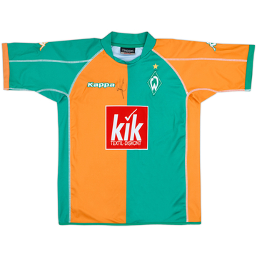2005-06 Werder Bremen Signed Home Shirt - 9/10 - (XL.Boys)