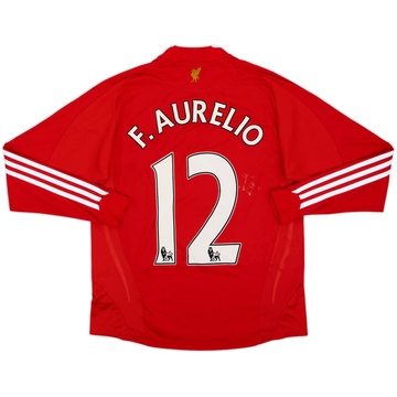 2008-10 Liverpool Home Shirt F.Aurelio #12 - 7/10 - (L.Boys)