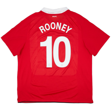 2010-11 Manchester United Home Shirt Rooney #10 - 6/10 - (XXL)