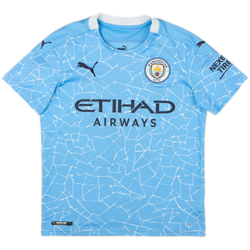 2020-21 Manchester City Home Shirt - 8/10 - (L.Boys)