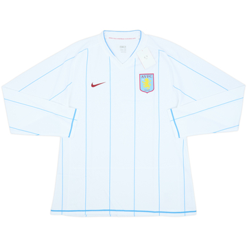 Camiseta de visitante versión jugador L/S del Aston Villa 2007-08 (XL)
