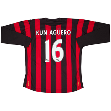 2011-12 Manchester City Away L/S Shirt Kun Aguero #16 (L)