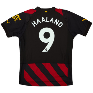 2022-23 Manchester City Authentic Away Shirt Haaland #9 - 6/10 - (M)