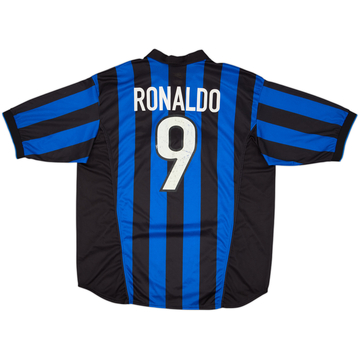 1998-99 Inter de Milán Camiseta Local Ronaldo #9 - 6/10 - (XL)