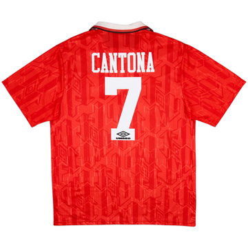 1992-94 Manchester United Home Shirt Cantona #7 - 8/10 - (XL)
