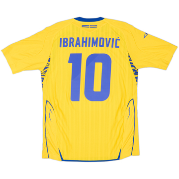 2007-09 Sweden Home Shirt Ibrahimovic #10 - 9/10 - (M)
