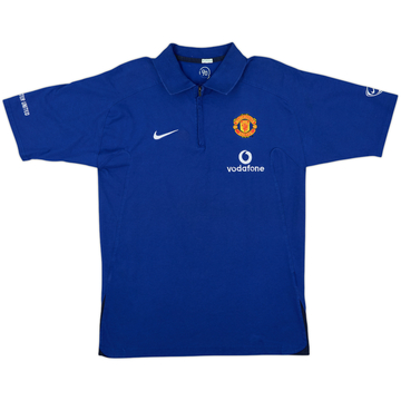 2005-06 Manchester United Nike 1/4 Zip Polo Shirt - 8/10 - (L)