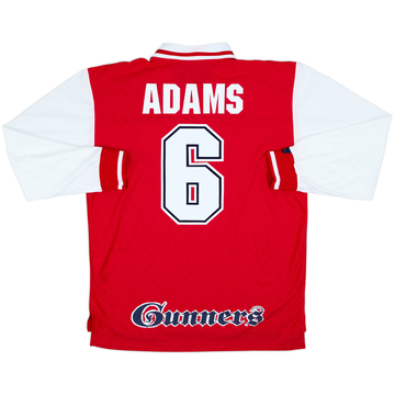 1996-98 Arsenal Home L/S Shirt Adams #6 - 8/10 - (XL)