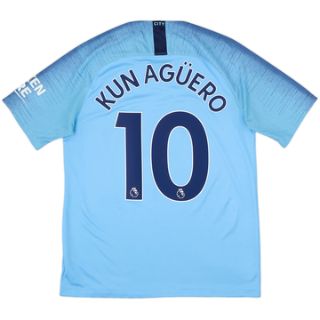 2016-17 Manchester City Home Shirt Kun Aguero #10 - 10/10 - (M)