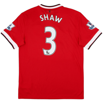 2014-15 Manchester United Home Shirt Shaw #3 - 8/10 - (M)