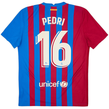 2021-22 Barcelona Authentic Home Shirt Pedri #16 - 9/10 - (M)