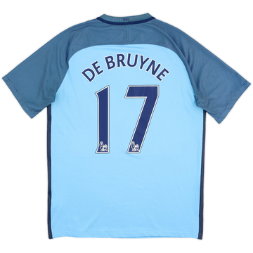 2016-17 Manchester City Home Shirt De Bruyne #17 - 6/10 - (L)