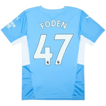 2021-22 Manchester City Home Shirt Foden #47 - 10/10 - (S)