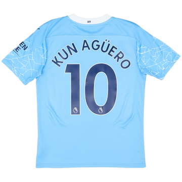 2020-21 Manchester City Home Shirt Kun Aguero #10 - 8/10 - (S)