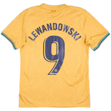 2022-23 Barcelona Away Shirt Lewandowski #9 - 9/10 - (S)