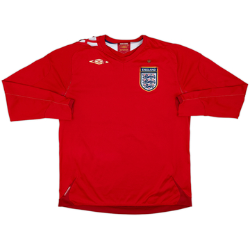 2006-08 England Away L/S Shirt - 4/10 - (L)