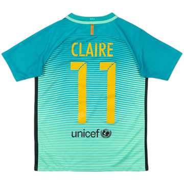 2016-17 Barcelona Third Shirt Claire #11 - 10/10 - (L.Boys)
