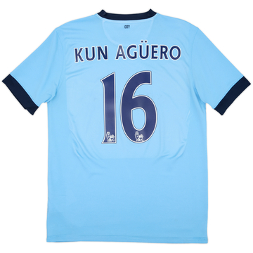 2014-15 Manchester City Home Shirt Kun Aguero #16 - 7/10 - (L)
