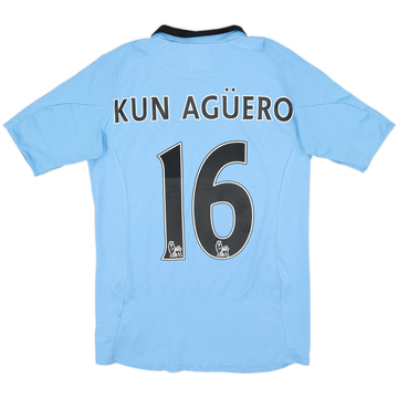2012-13 Manchester City Home Shirt Kun Aguero #16 - 8/10 - (XL.Boys)