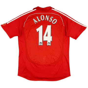 2006-08 Liverpool Home Shirt Alonso #14 - 6/10 - (L)