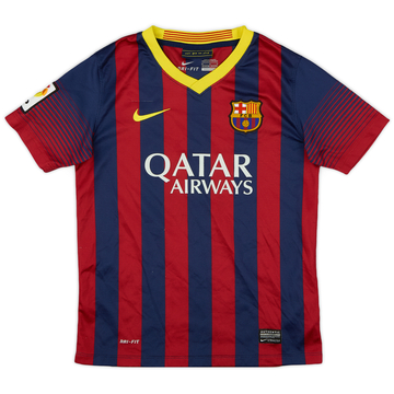 2013-14 Barcelona Home Shirt - 7/10 - (M.Boys)