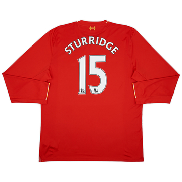 2015-16 Liverpool Home L/S Shirt Sturridge #15 - 9/10 - (XXL)