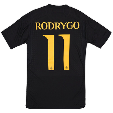 2023-24 Real Madrid Authentic Third Shirt Rodrygo #11 (XS)