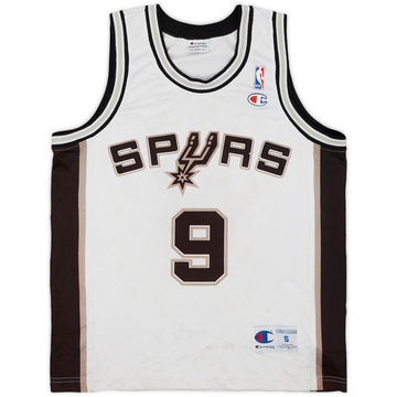 2002-10 San Antonio Spurs Parker #9 Champion Home Jersey - 5/10 - (S)