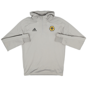2020-21 Wolves adidas 1/4 Zip Hooded Sweat Top - 7/10 - (M)
