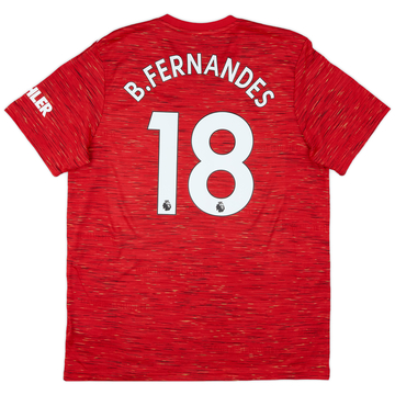 2020-21 Manchester United Home Shirt B.Fernandes #18 - 9/10 - (XL)