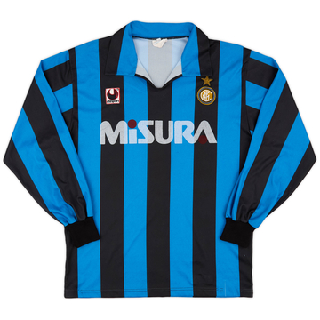 1990-91 Inter Milan Home L/S Shirt - 6/10 - (M)