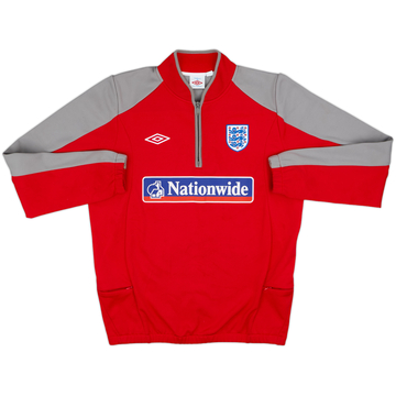 2009-10 England Umbro 1/4 Zip Drill Top - 8/10 - (L)