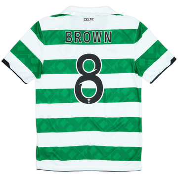 2010-12 Celtic Home Shirt Brown #8 - 6/10 - (S)